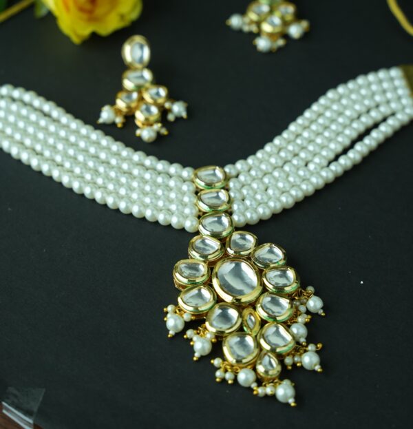 KARA MEENAKARI PEARL NECKLACE SET