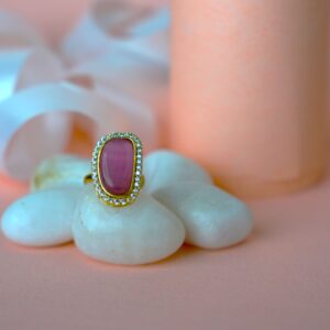 Dreamy Pink Aura Ring