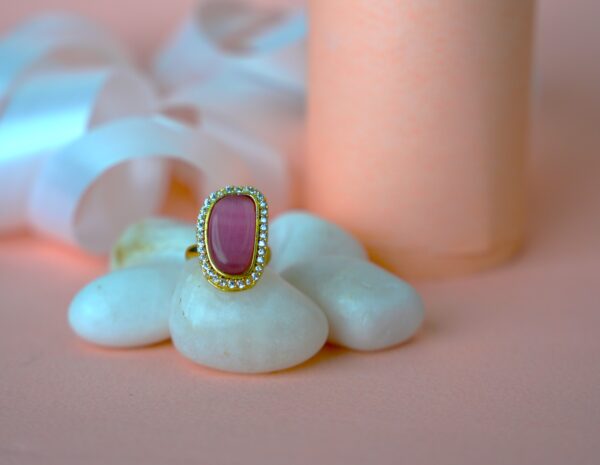 Dreamy Pink Aura Ring