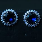 KARA OCEANIC BLUE DIAMOND DROPS EARRINGS