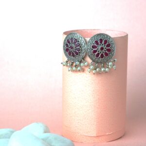 KARA PINK MIST BLOOMS EARRINGS