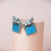 KARA SKY BLUE HORSE STUD EARRINGS