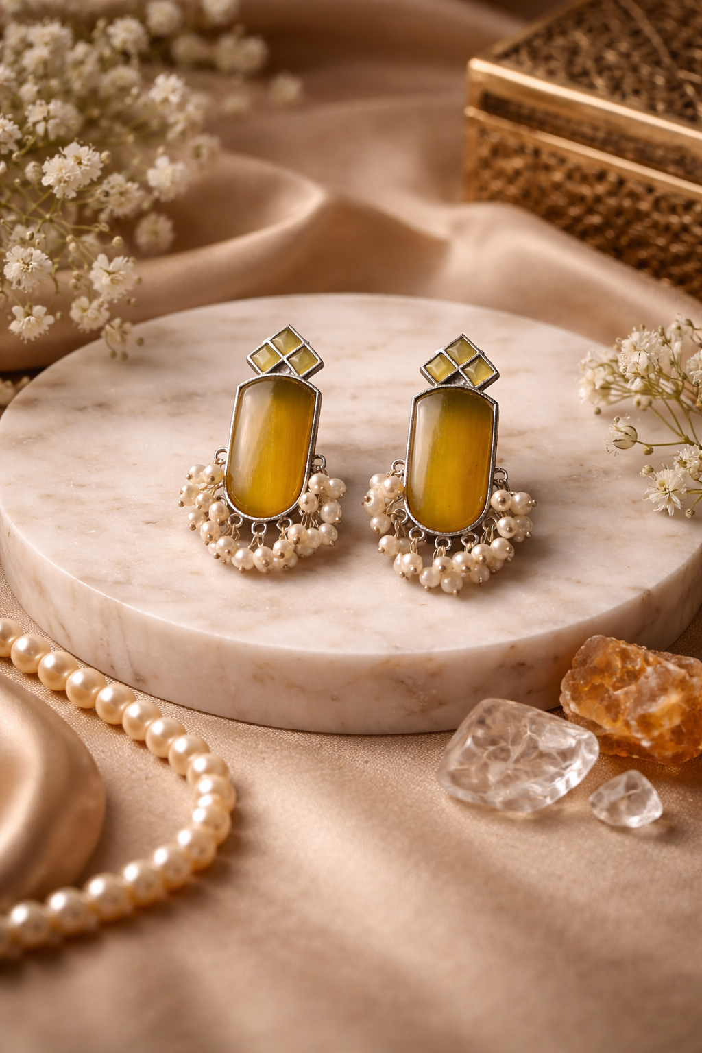 KARA SUNLIT CHARM EARRINGS