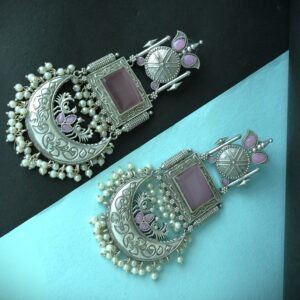 KARA LIGHT PINK CHANBALI EARRINGS