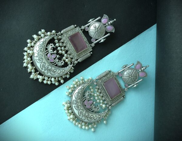 KARA LIGHT PINK CHANBALI EARRINGS